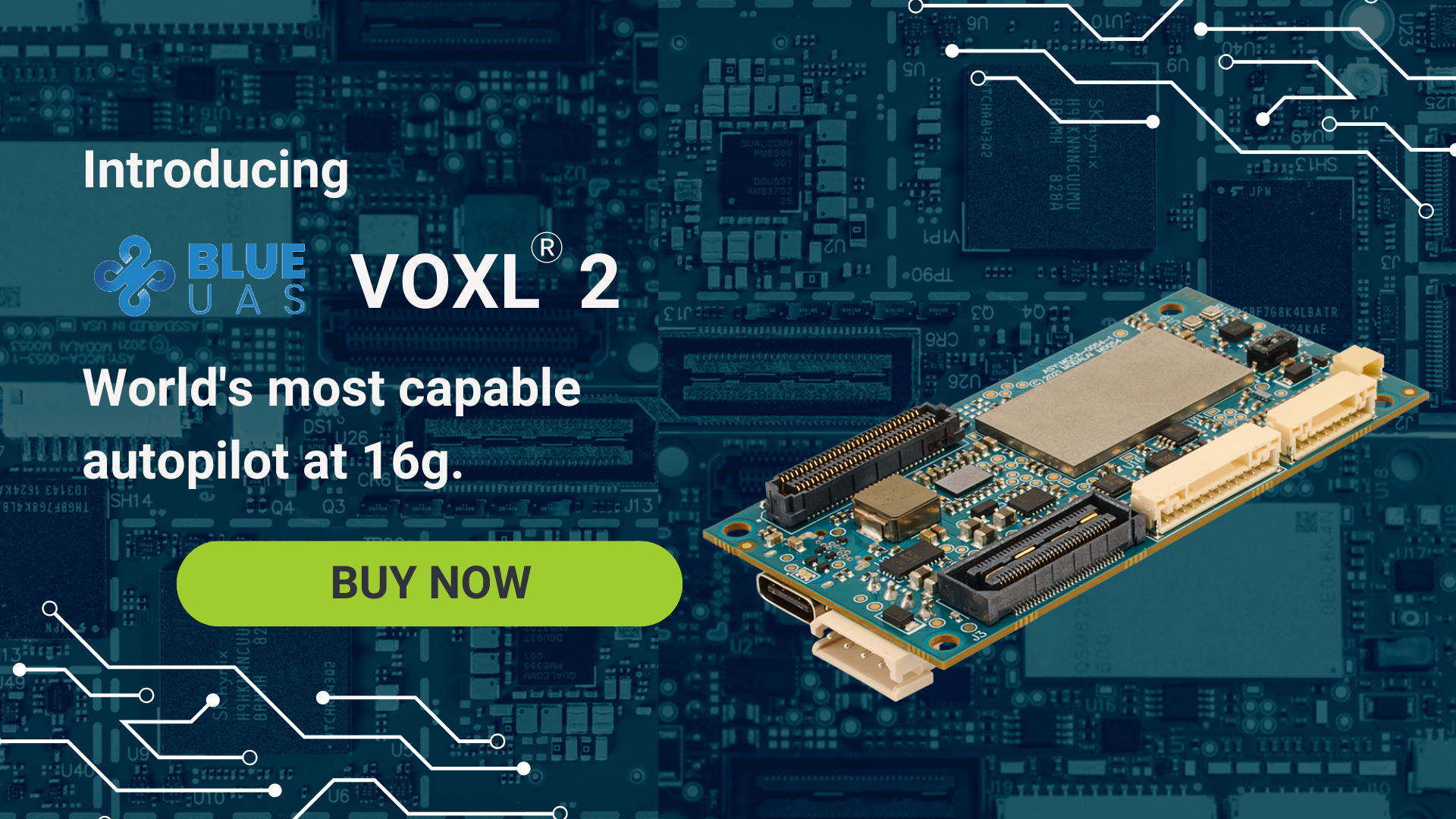 Introducing VOXL 2: 16g Blue UAS Framework 2.0 autopilot