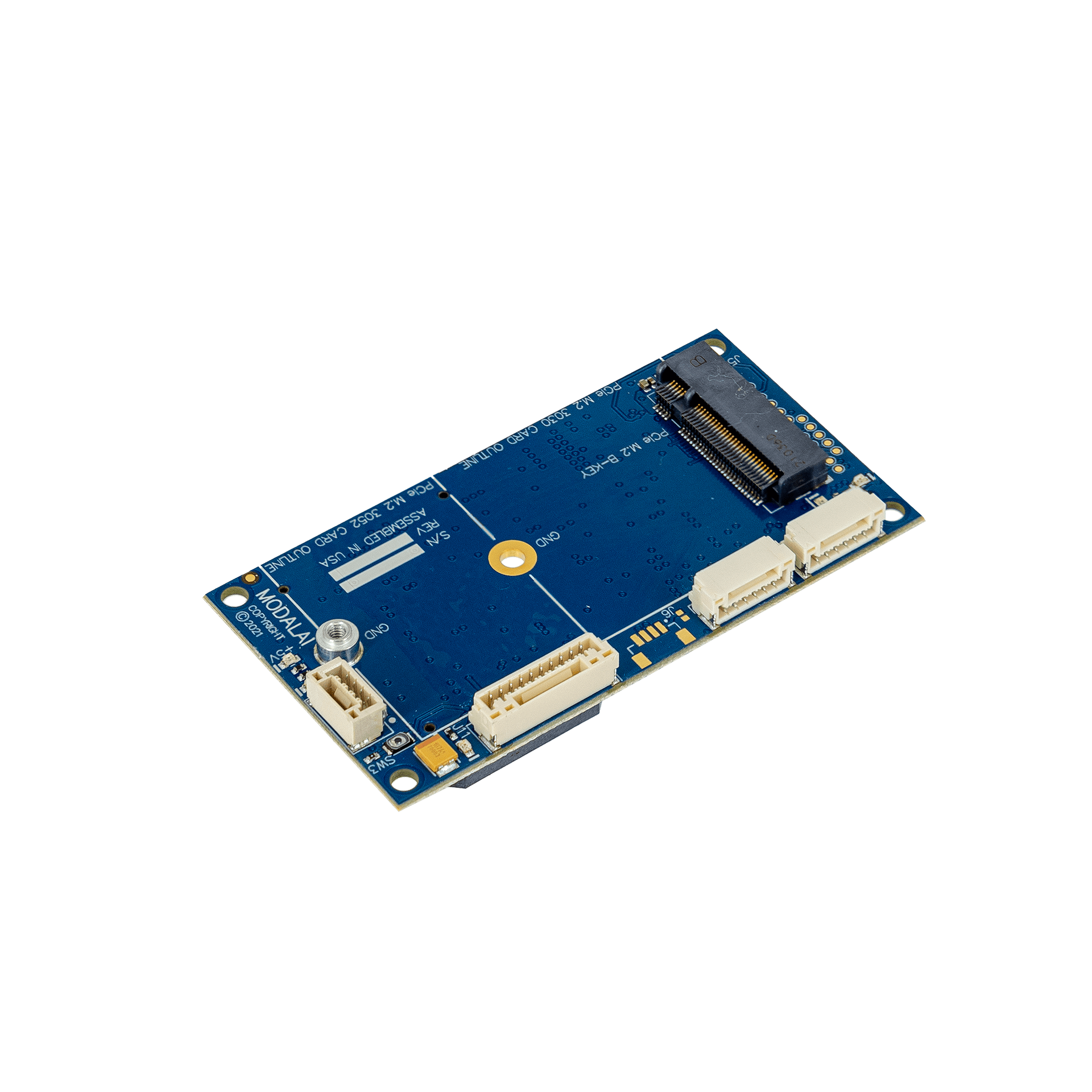 ModalAI, Inc. Accessory 5G Modem Carrier Board, USB HUB, I/O Breakout for VOXL 2