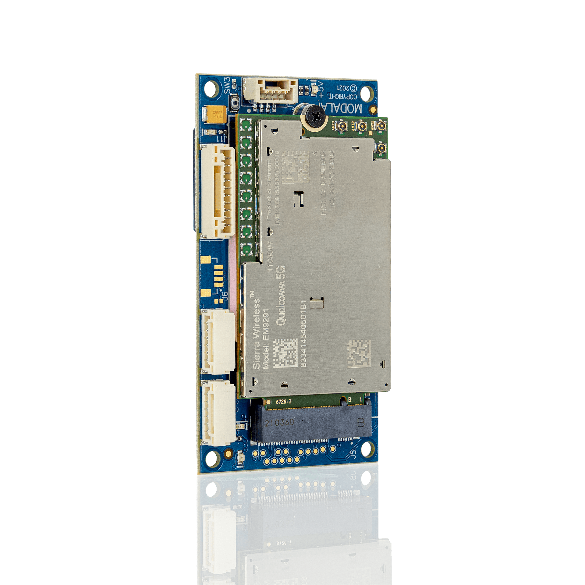 ModalAI, Inc. Accessory 5G Modem Carrier Board, USB HUB, I/O Breakout for VOXL 2