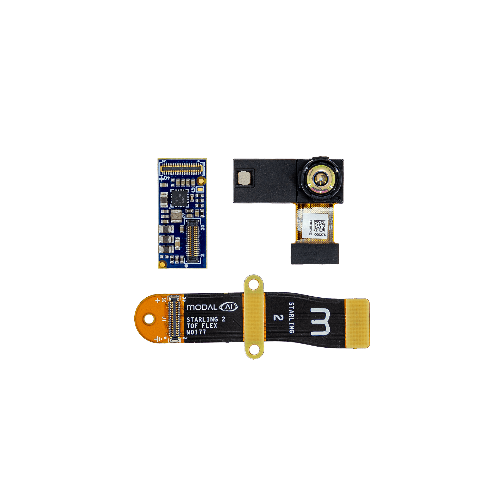 ModalAI, Inc. Accessory Sensor with Adapter PCB (no mounting tab) and No Flex (Molex 40-pin) VOXL 2 Time of Flight (TOF) Depth Sensor