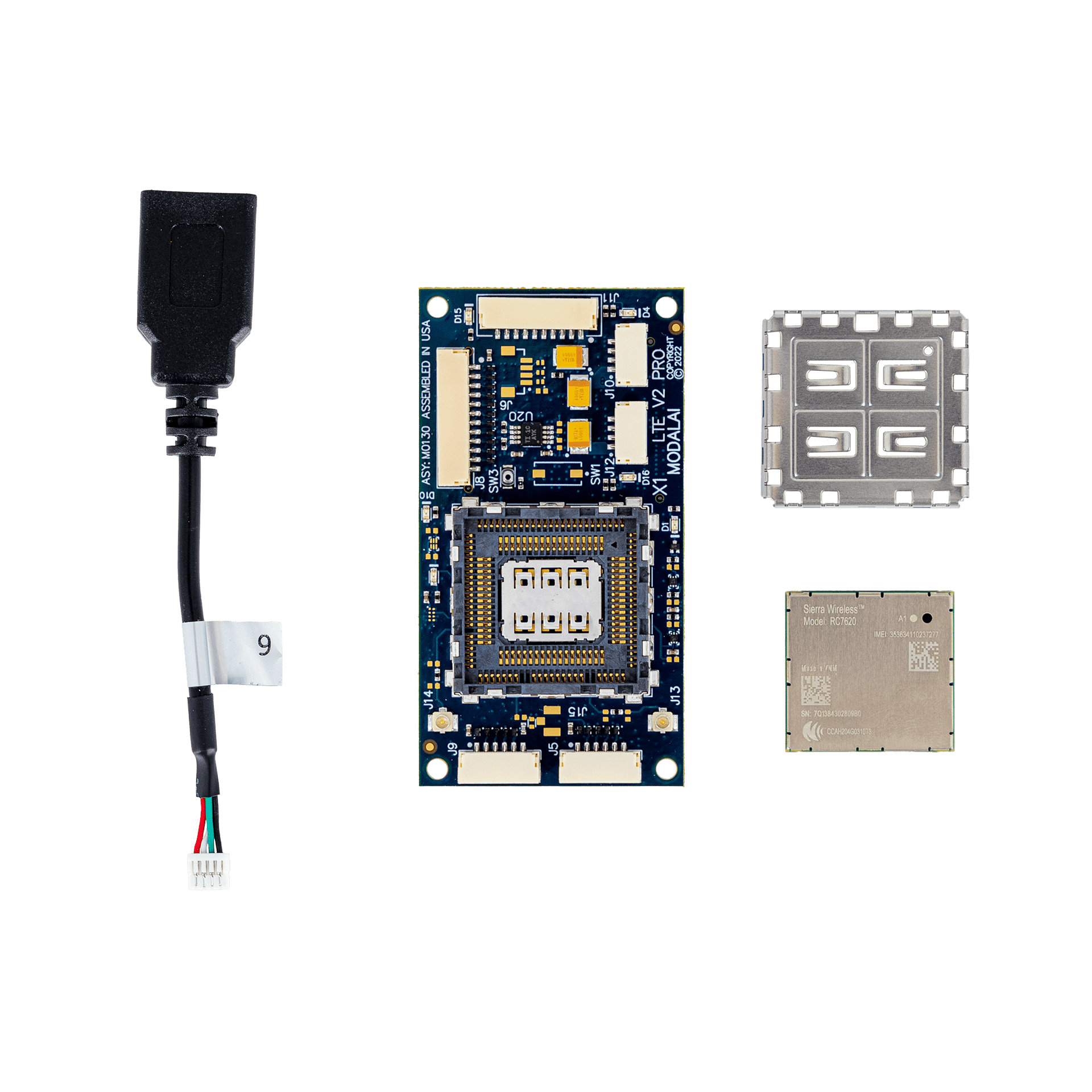 ModalAI, Inc. Accessory VOXL 2 Cellular LTE, I/O Breakout and USB hub add-on (M0130-3)