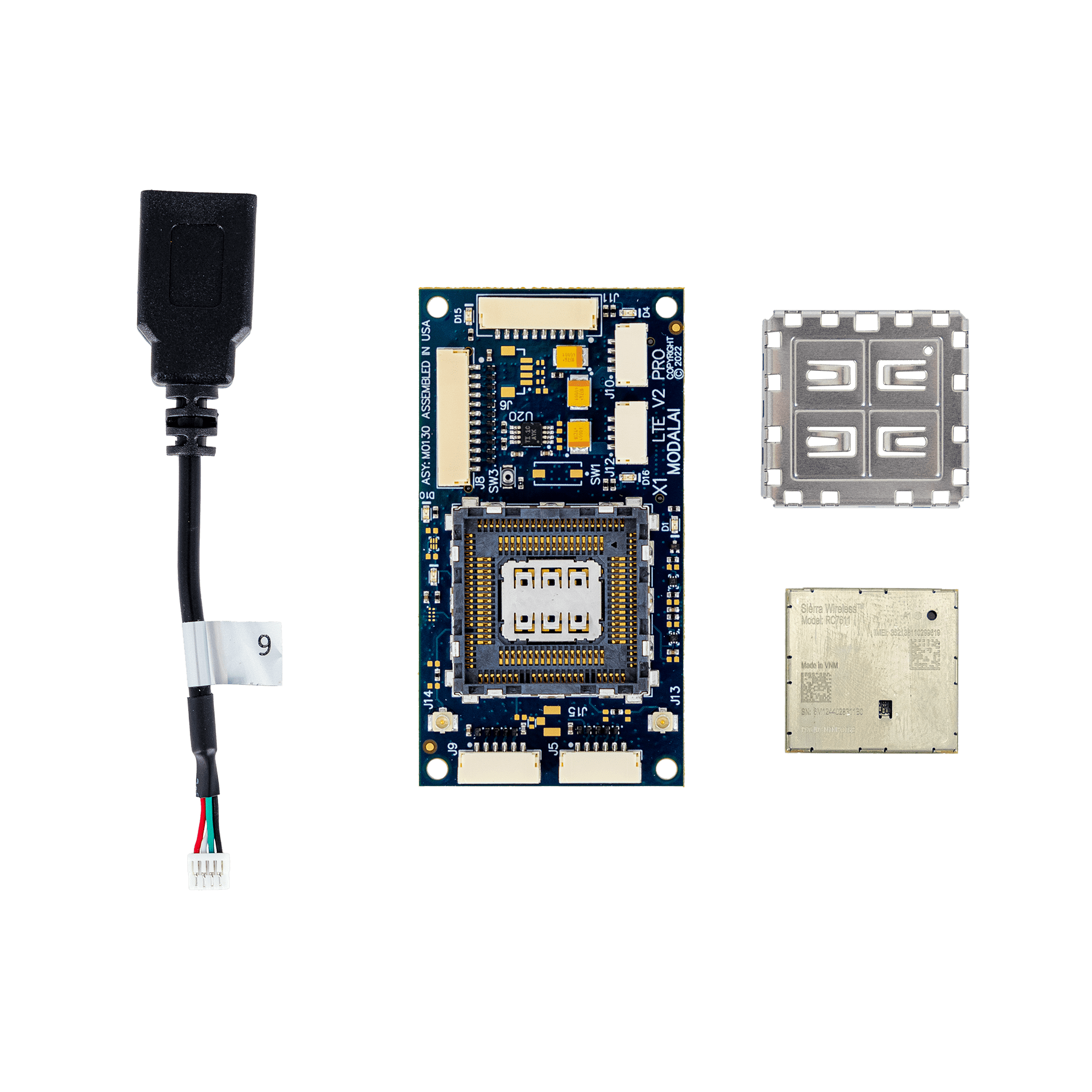 ModalAI, Inc. Accessory VOXL 2 Cellular LTE, I/O Breakout and USB hub add-on (M0130-3)