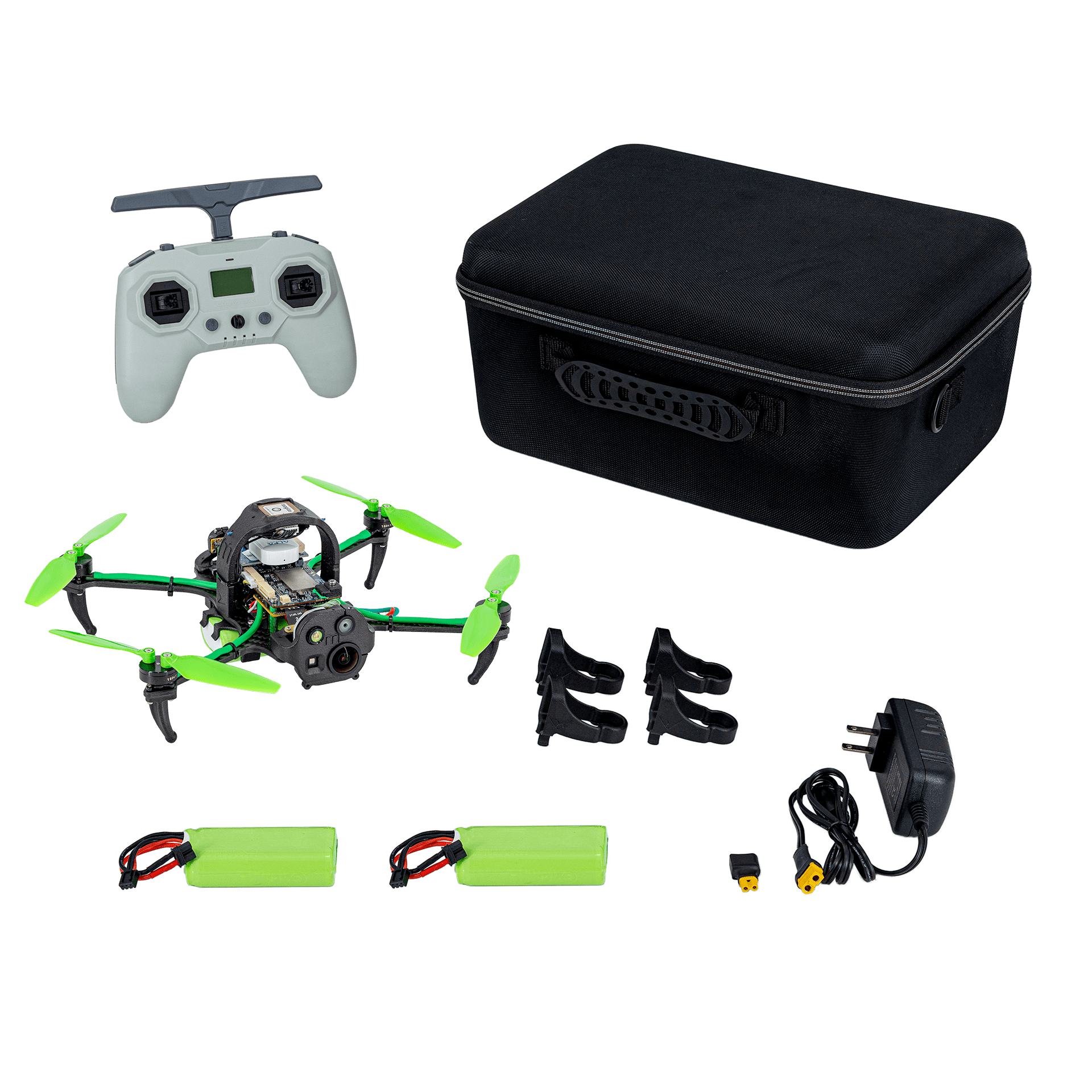 ModalAI, Inc. Drone with 2 Batteries, Controller and Case / 4k+TOF+ Dual Tracking (C26) / WiFi and ELRS 915MHz Starling 2 Indoor SLAM Development Drone